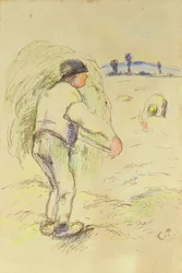 Boeren hooien, c.1884